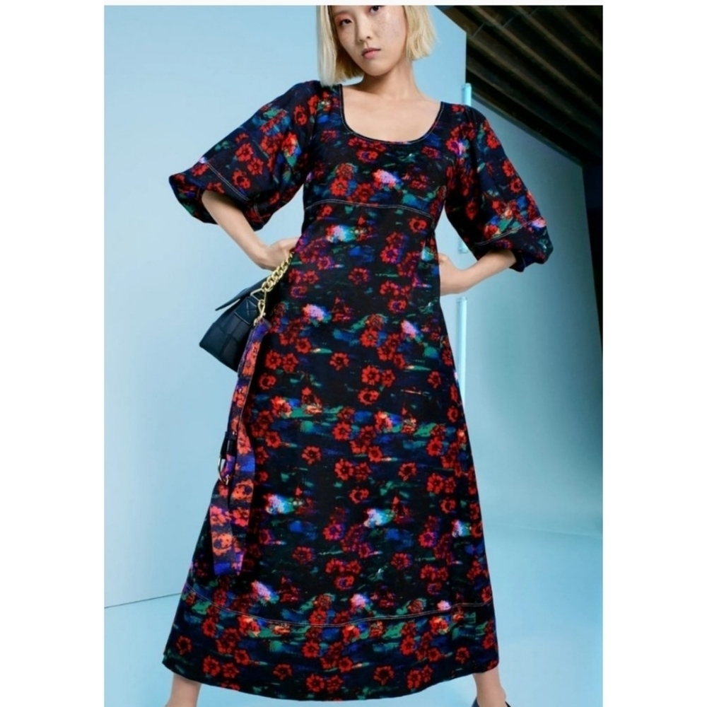 Rachel Comey × Target  3/4 sleeve Kodak Red Floral print dress Size 2X